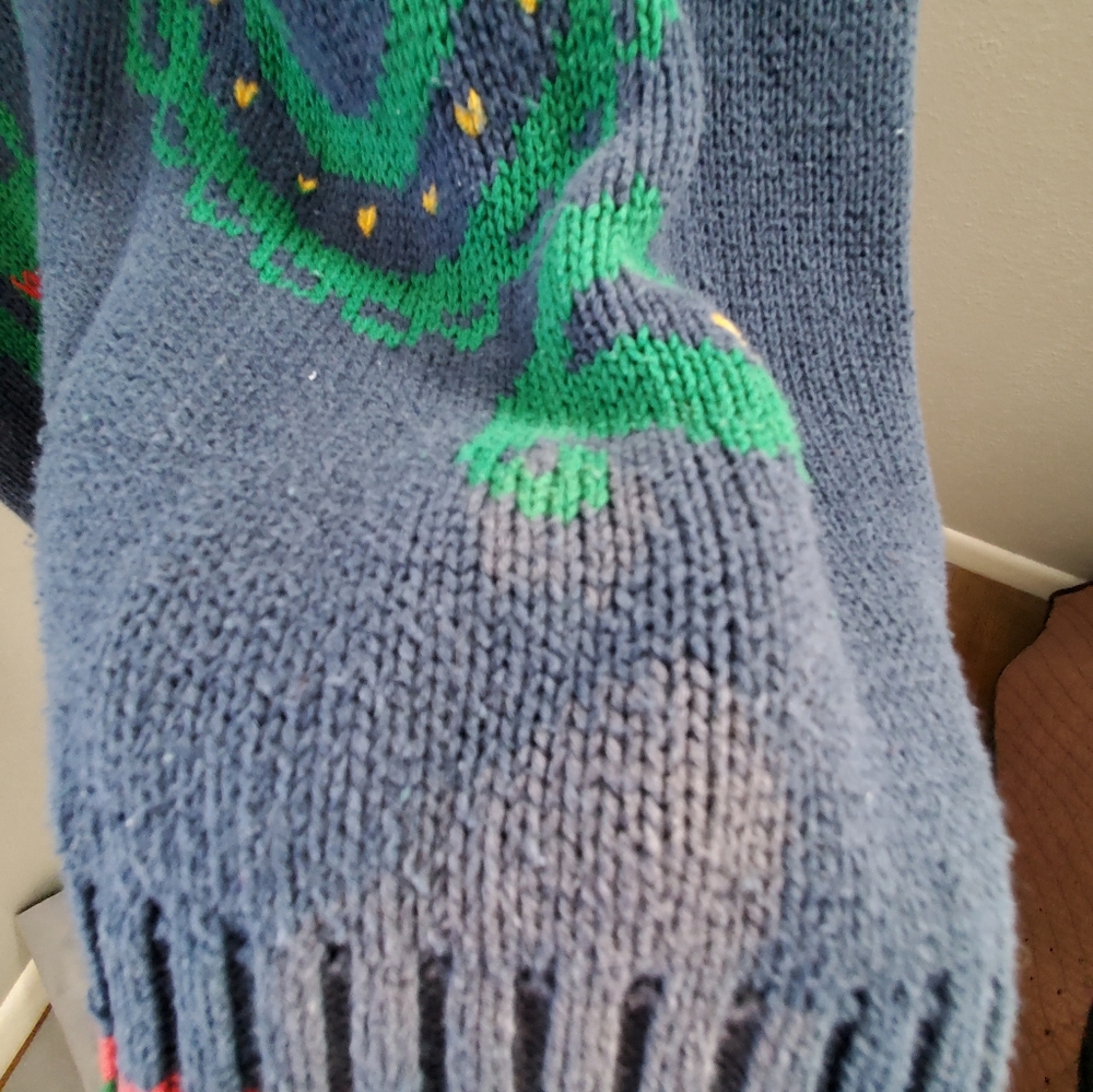 100% Cptton, Liz Wear - Blue and Green Paisley Sweater - Picture 4 of 5